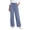 Denim Blue, variant on Wide Leg Jeans for Women Elastic High Waisted Drawstring Pants Pull On Baggy Soft Denim Pants with Pockets