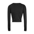 thumbnail image 3 of SincereX Crop Tops for Women Front Crisscross Womens Tops V Neck Long Sleeve Tunic Tops Solid Casual Pullover Blouse Slim Fit Casual Tees Shirts Basic Short Casual Tops Crop Shirts, 3 of 3