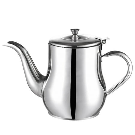 

1pc Stainless Steel Oil Pot Oil Container with Filter Net for Home (Silver)