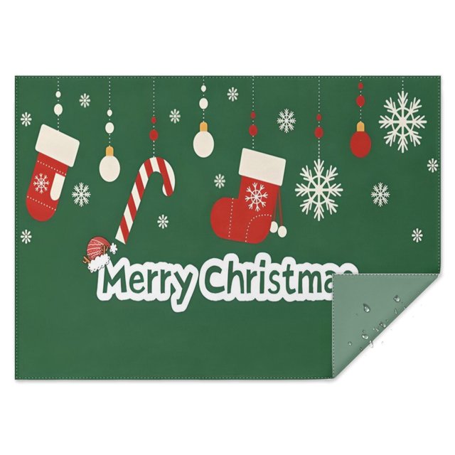 Merry Christmas Table Cloth Waterproof Spillproof Tablecolths Table Covers Triangle Tree Gingerbread Man Tablecloth for Party Picnic Dinner Decor Rectangle,60x84inches