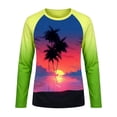 thumbnail image 6 of Landzoo Girls Beach Shirt Coconut Tree Print Long Sleeve Crew Neck Autumn Classroom Wear Girls Shirts, 6 of 6