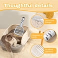 thumbnail image 2 of Cat Litter Scoop with Cat Paw Handle, Easy Sifting with 3 Size of Hole Design for All Litter, Wide Edge Cat Litter Scoop for Quick Cleaning All Cat Litter Box, 2 of 10