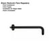 thumbnail image 3 of Brazo De Regadera Negro Mate 30cm Acero Inox 304 Chapeton, 3 of 4