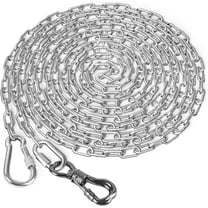 Aystkniet 30 ft Chew-Proof Dog Chain, Heavy-Duty Stainless Steel Tie-Out Cable for Large Dogs, Tangle-Free
