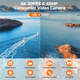 thumbnail image 2 of Campark 4K Video Camera Camcorder 48MP Vlogging Camera for YouTube with IR Night Vision 16X Digital Zoom 3.0" Touch Screen, 2 of 7