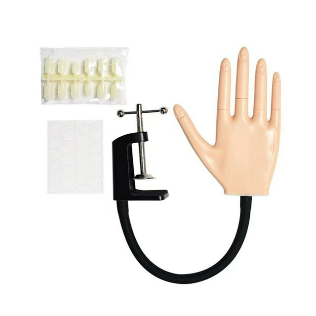 Mano de práctica con soporte Mano de maniquí de entrenamiento de uñas profesional Manos para práctica de uñas para artistas de salón de uñas que
