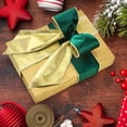 thumbnail image 4 of Monebena 2 Rolls/20 Yards Christmas Velvet Ribbon Green and Gold Reversible Wired Ribbon for Gift Wrapping Christmas Decorations Bow Wreath Making DIY Crafts, 2.5 inch M01, 4 of 7