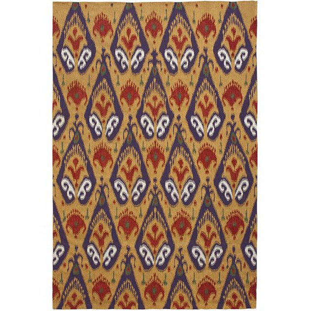 Due Process Stable Trading Tapis de Zone Ikat III Tissé à Plat, 10 x 14 Pieds