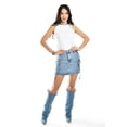thumbnail image 1 of Falda denim tipo cargo Roman Fashion Mezclilla claro azul G, 1 of 6