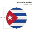 thumbnail image 2 of Cuban Flag Leather Drinks Coasters Suitable for Various Cups Set of 6 Round Shape, 2 of 6