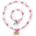 thumbnail image 4 of Conjunto de collar y pulsera HUOGUO Girls Glitter Unicorn, 4 of 4