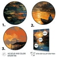 thumbnail image 3 of Designart "Golden Water Passage Dusk " Cityscapes Floater Framed Wall Decor, 3 of 7