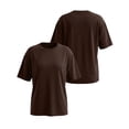 thumbnail image 6 of Women's Oversized Workout Cropped T Shirts Crew Neck Short Sleeve Casual Loose Summer Crop Tee Tops,XL, 6 of 7