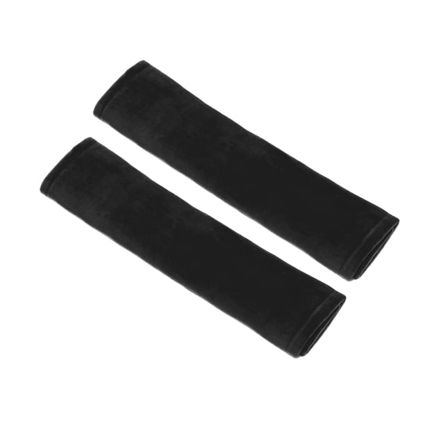 Cojín para Cinturón de Seguridad Negro Chenille de 25cm, 2 Pcs