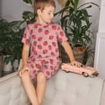 thumbnail image 4 of Balery Strawberries Conjunto de Pijama Infantil de Manga Corta con Estampado – Ropa de Dormir de Algodón Suave-4X-Large, 4 of 6