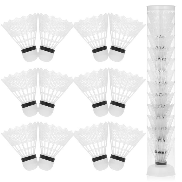 Bádminton Volantes de nailon de 12 uds, volantes de bádminton de plástico duradero, pelotas de bádmi Tomshoo Bádminton