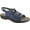 Blue Perlato Leather, variant on Women's SAS Mystic Adjustable Slingback Sandal Web Linen 10 N