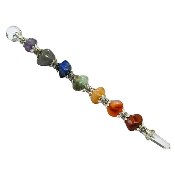 Chakra Tumbled Crystal Wand