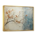 thumbnail image 2 of Designart "Coral Blue Maple Tree Glowing Agate" Floral Floater Framed Canvas Art Print, 2 of 7