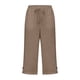 thumbnail image 3 of Pantalones de Lino Mujeres Outfits de Vacaciones Casual Elástico de la Cintura Cordón Suelto Recto Tubo Capris para la Playa de Verano, 3 of 5