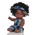 thumbnail image 2 of Baby Cute Curly Hair Sport Boys Black Baby Toy Doll Kids Gift Hooded With Cloth, 2 of 2