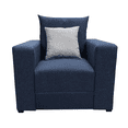 thumbnail image 1 of Sillon EL BAZAR STORE Lino Azul Marino 1 plaza Modular Moderno, 1 of 4