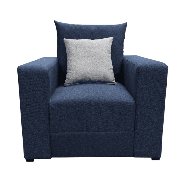 Sillon EL BAZAR STORE Lino Azul Marino 1 plaza Modular Moderno