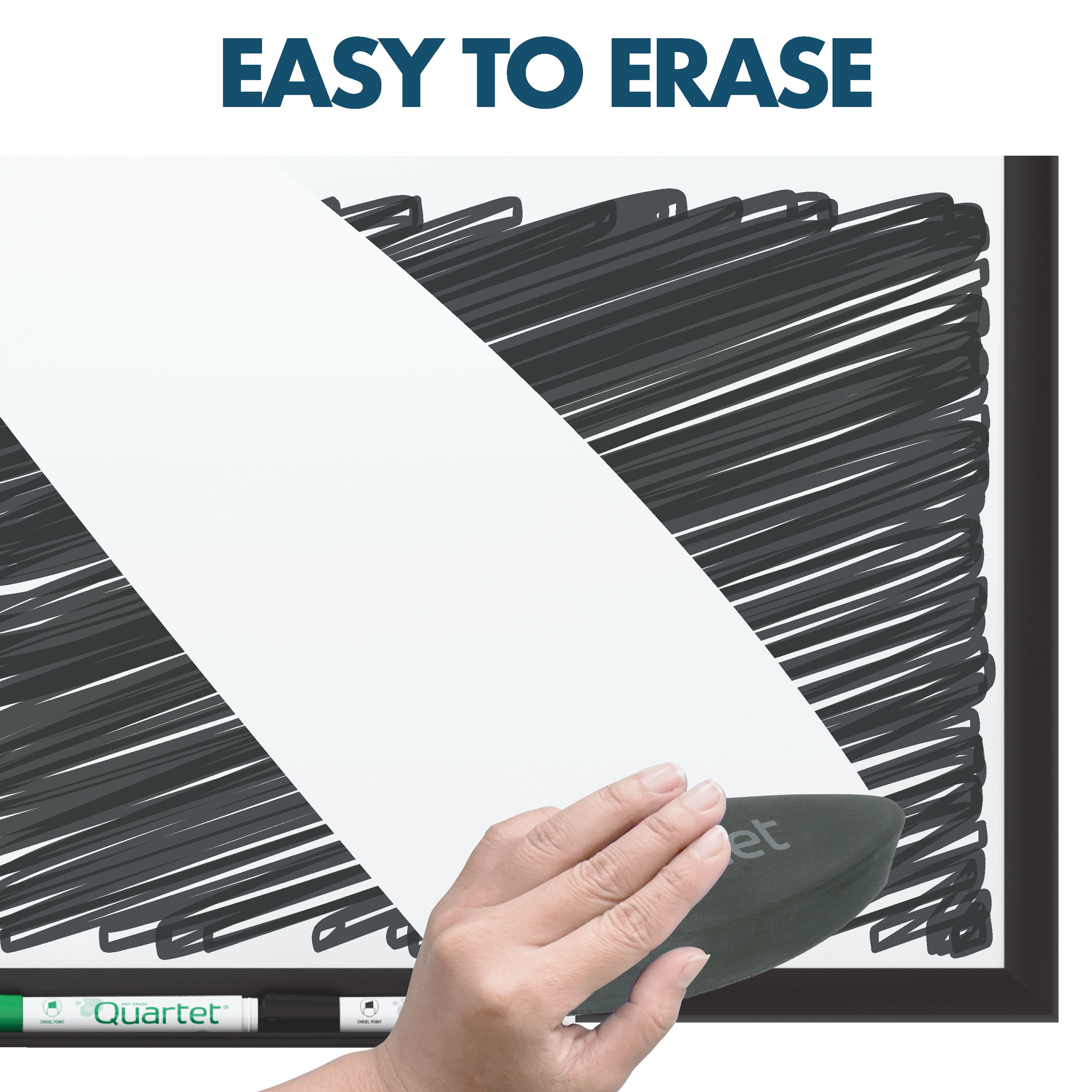 Quartet Classic Total Erase Dry-Erase Board 48 x 36 4 x 3 Black Aluminum Frame -
