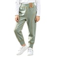 thumbnail image 5 of Antinious Boys Girls Solid Fleece Lined Elastic Waist Full Length Pants Leggings, 5 of 5