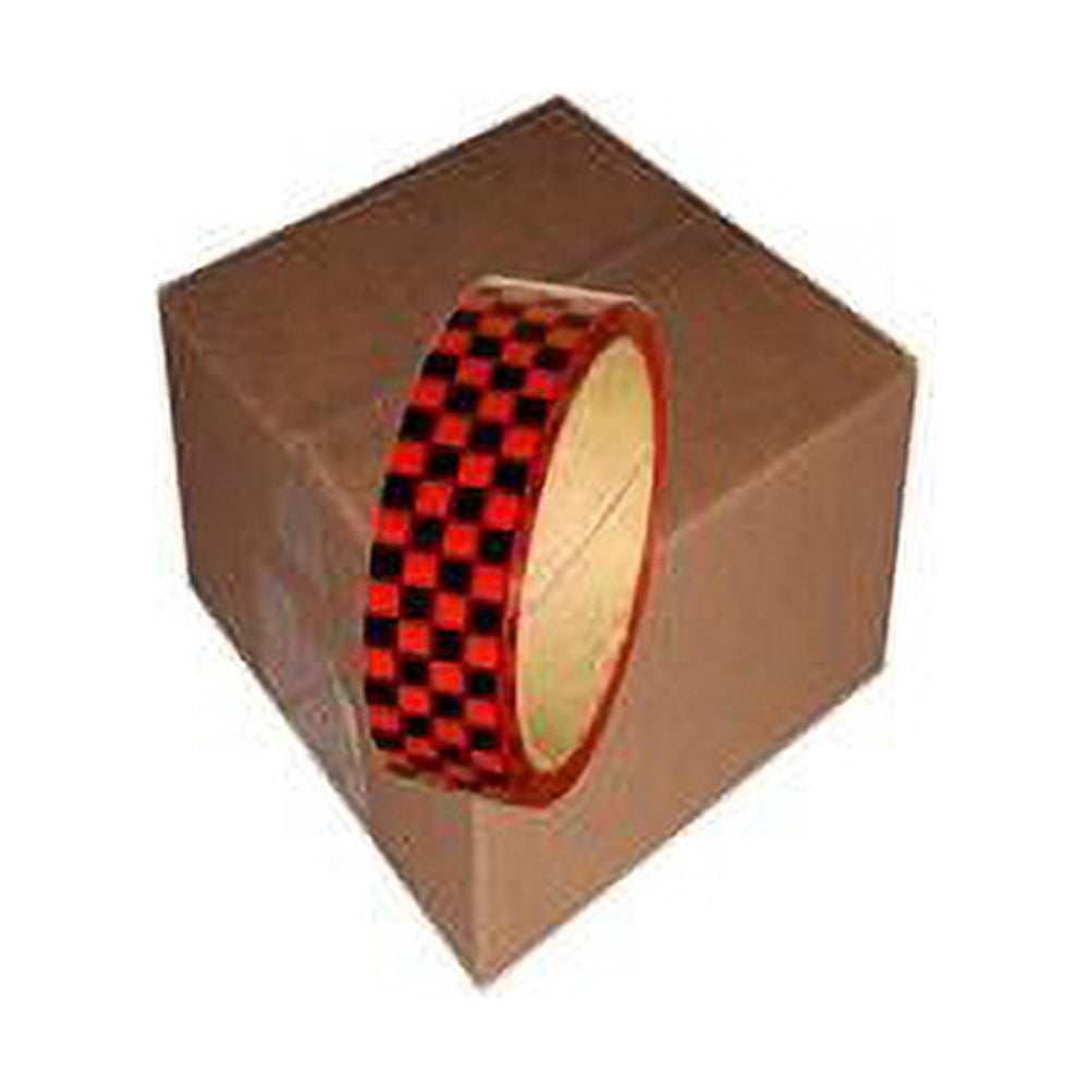 Laminated Checkerboard Outdoor Vinyl Tape 1" X 18 Yard Roll Red / Black (24 Roll / Case)
