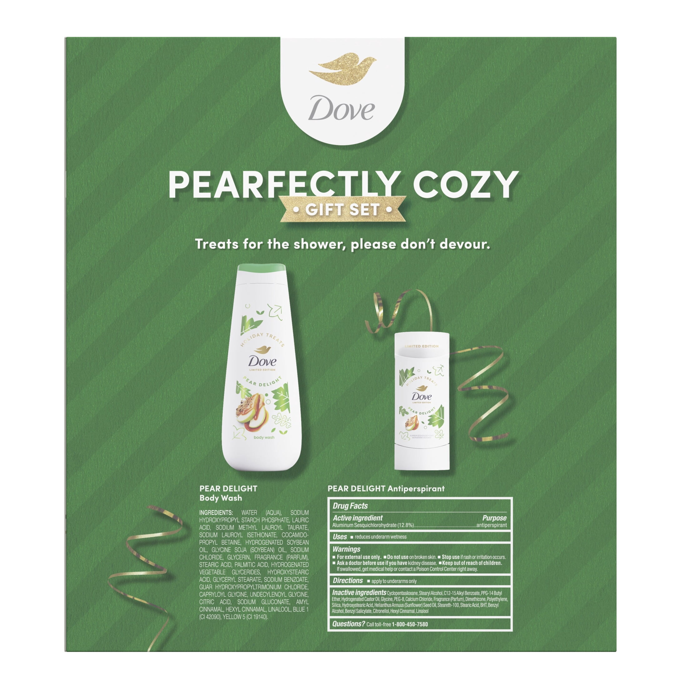 Dove Limited Edition Pearfectly Cozy Gift Set For Hydrated Soft Skin & Odor Protection, 2 Count