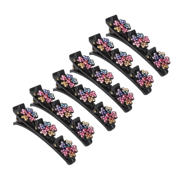 Accesorios De Pinzas Para El Cabello Trenzadas, Pinzas Para El Cabello Trenzadas Reutilizables De Dientes Anchos Para Mujeres, Plástico Colorido, Ligero Para Cabello Largo