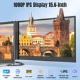 thumbnail image 3 of 15.6" Laptop Screen Extender, Ultra Light & Thin Triple Portable Monitor for Laptop with 1080P FHD IPS Display, 2 Cable USB-C/HDMI Plug-Play Monitor Extender for Mac/Win/Android, Fits 13-17" Laptops, 3 of 9