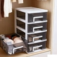 thumbnail image 4 of 5-Layer Plastic Drawer Unit -  Organizer (White Frame/Black Drawers)12.21 x 5.93 x 8.31 in, 4 of 15