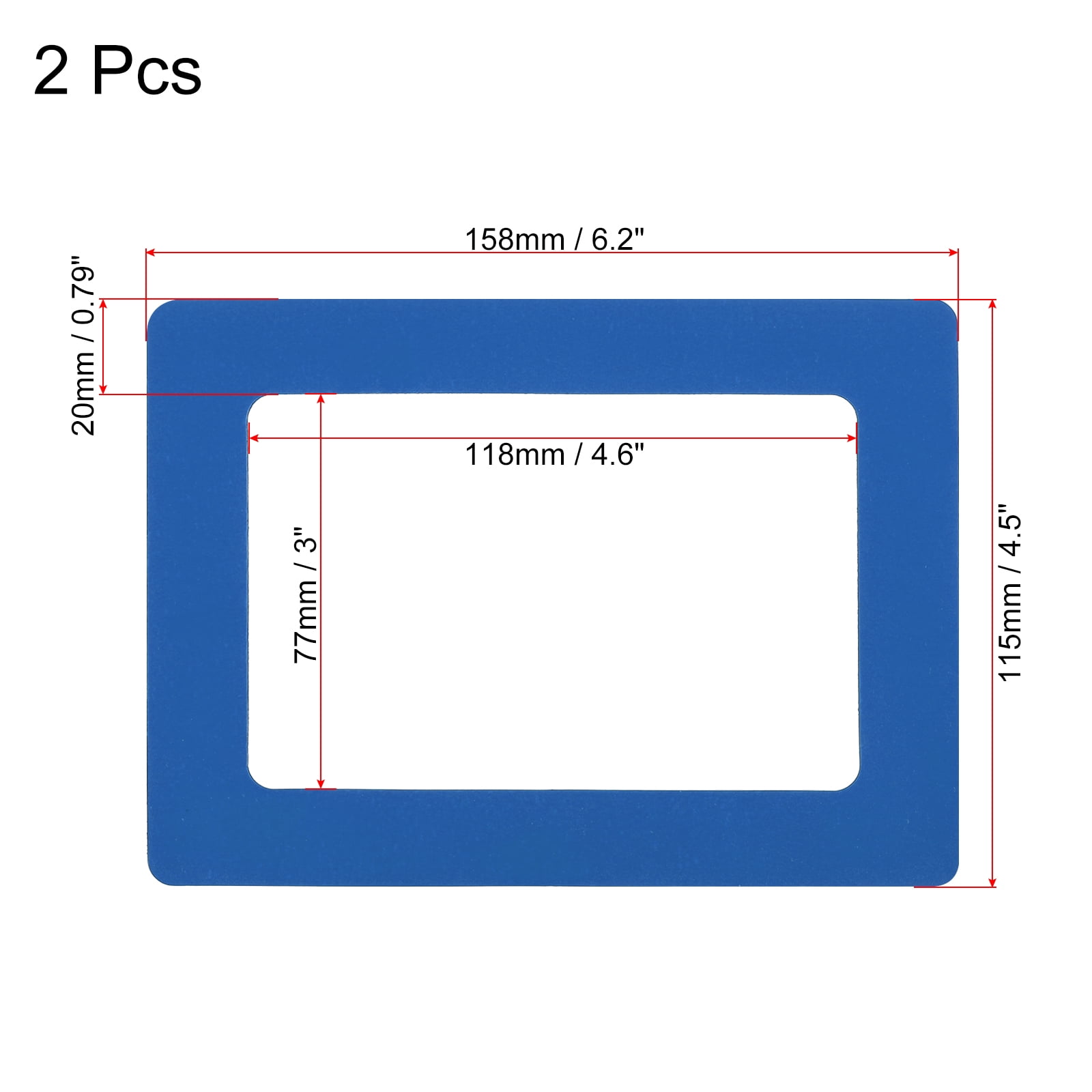 Unique Bargains Magnetic Photo Frame for Displaying Pictures Blue 4"x6"