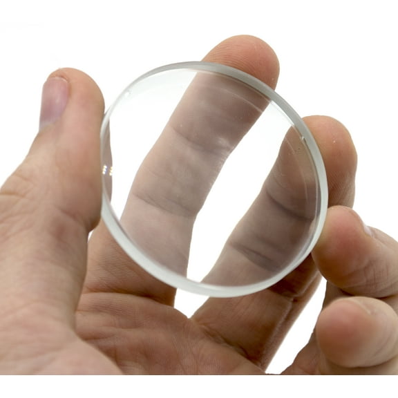 Double Concave Lens, 100mm Focal Length, 2" (50mm) Diameter - Spherical, Optically Worked Glass Lens - Ground Edges, Polished - Great for Physics Classrooms - Eisco Labs