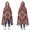 Red Boho Ethnic-1, variant on Wearable Blanket,Red Boho Ethnic Geometric Pattern Hooded Wearable Flannel Blanket for Adults & Teens,Winter Poncho Shawl Wrap Cape Cozy Anti-Pill,50"x60"