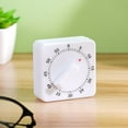 thumbnail image 4 of White Square Mechanical Timer for Kitchen with 60-Minute Countdown and Alarm Reminder, Rotary Timing, No Battery Required, 4 of 9