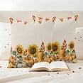 thumbnail image 3 of Pumpkin Sunflower Fall Outdoor Waterproof Pillow Covers, Thanksgiving Botanical Leaves Beige Decorative Square Throw Pillowcase Sofa Cushion Sham for Patio/Couch/Chair, 16"x16" 2 Pack, 3 of 8