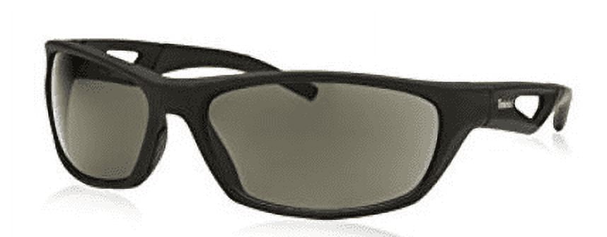 Timberland MATTE BLACK/GREEN Men's Rectangle Wrap Plastic Sunglasses