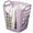 Large Purple, variant on Flexible Plastic Laundry Basket - Square Storage Hamper with Side Handles for Easy Carrying - Versatile Organizer for Laundry, and Household Storage, Purple 50 Litter