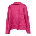 thumbnail image 4 of Women's Moto Jacket Zip Up Slim Fit Biker Coat with Button Detail Soft Casual Outerwear, 4 of 5
