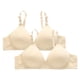 thumbnail image 1 of Puntoco Sujetadores para mujer sin aros, estilo sin aros de acero, con botones en el medio y estampados, ropa interior transpirable para uso diario, 1 of 3