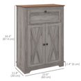 thumbnail image 2 of Armoire de Rangement Style Ferme Gris Lavé, Buffet Bahut en MDF avec Tiroir et Tablette Réglable à 2 Niveaux, Armoire d'Accent 23.6 Pouces L x 11.8 Pouces P x 34.4 Pouces H pour Salon Ou Cuisine, 2 of 7