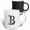 Multicolor, variant on 3drose, Decorative Letter B. Halloween Monogram, Broom, Wizard Hat, Cat Art, 15oz Mug
