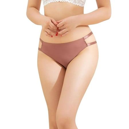 

Women Solid Underwear Breathable Panties No Show Ice Silk Thongs For Women Women Bikini Underwear Cotton Dhoti for Women Women plus Size Underwear