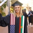 thumbnail image 3 of Emblem Bulgaria Mix USA United States Flag Graduation Stole For International Student Stole Pride Cheers Shawls, 3 of 6