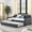 Dark Gray, variant on Twin Size Upholstery Daybed with USB Charging / Button Tufted Back for Home Decoration
