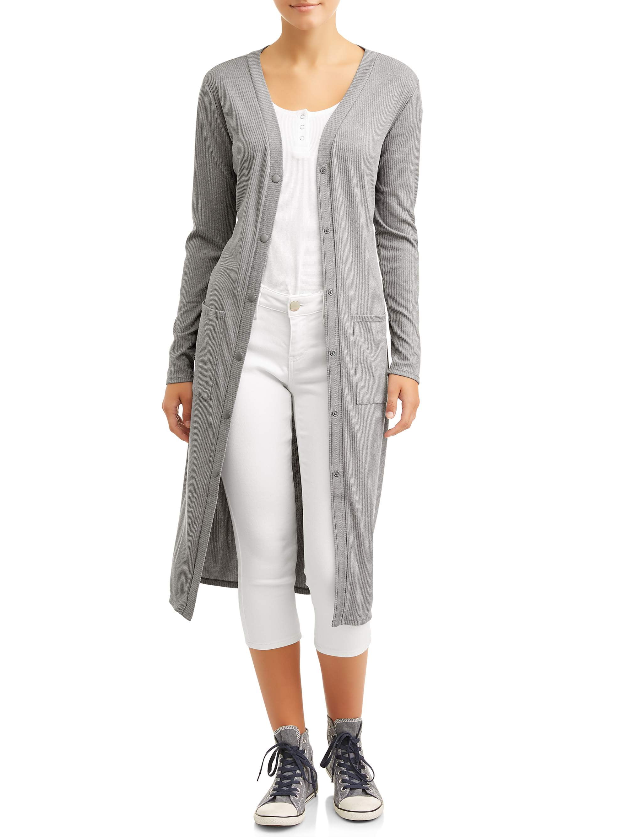 ribbed duster cardigan