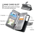 thumbnail image 2 of Nalacover Wallet Case for Samsung Galaxy S23, Luxury PU Leather Flip [9 Credit Card Slots] Cover with [Magnetic Clasp] [Kickstand] Soft Silicone Shockproof Case for Galaxy S23,Gray, 2 of 9